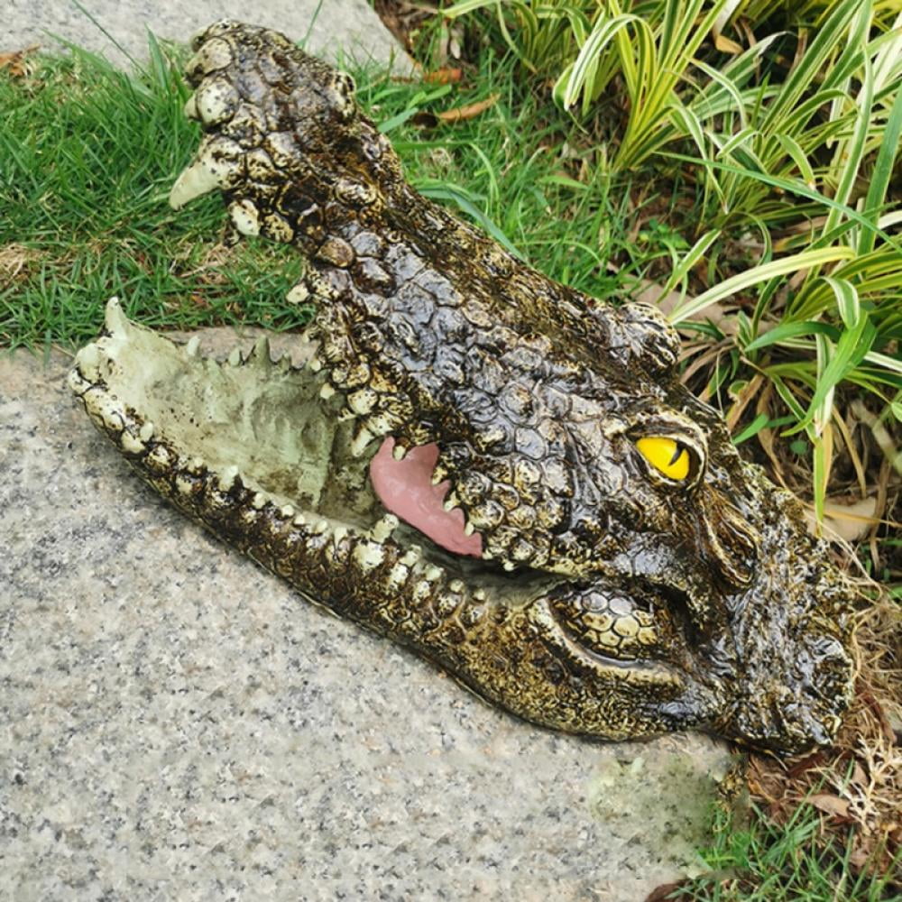 Floating Alligator Head Decoy Crocodile Head Water Decoy Deter Animals