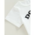 thumbnail image 6 of Bagilaanoe 2Pcs Toddler Baby Boys Long Pants Set White Short Sleeve T-Shirts Tops + Trousers 9M 12M 18M 24M 3T 4T Kids Casual Outfits, 6 of 8