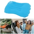 thumbnail image 4 of Unique Bargains 1 Pc Pump-action Camping Pillow Inflatable Pillow for Camping Sky Blue Flocking, 4 of 6