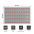 thumbnail image 5 of Red Teal Checkerboard Checkered Pattern Door Rugs,Washable Non Slip Door Mats Indoor,Decorative Door Mats,Entry Mat Indoor for Entrance,Bedroom,Kitchen,Bathroom,20"x32", 5 of 6