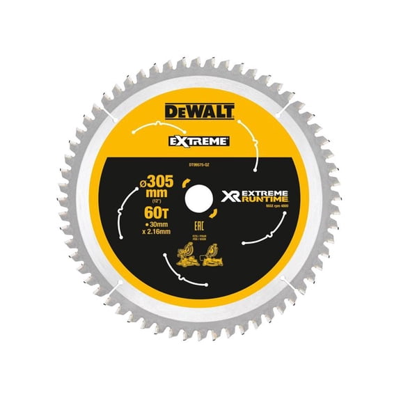 DEWALT - XR FlexVolt Mitre Saw Blade 305 x 30mm x 60T