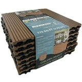 Golden Select Golden Select Composite Deck Tile, Light Brown, 8 Count (7.75 Square ...