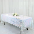 BalsaCircle 60" x 102" Iridescent Blue Big Payette Sequin Rectangular ...