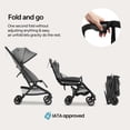 thumbnail image 6 of Mompush Velo Lightweight Travel Stroller with Lie-Flat Recline Seat, Airplane Friendly, Gray, 18.8 LB, Unisex, 6 of 9