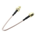 thumbnail image 2 of 2X SMA female SMA male F / M antenna connection cable adapter black + gold, 2 of 4