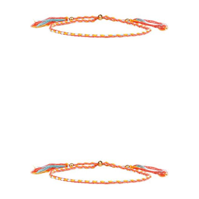 Minnieouse trenzada Mujeres Hombres Adorno de mano Pulseras de hilo ajustable con borlas Decoraciones Regalo de cumpleaños Type14 NO14