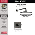 thumbnail image 3 of Delta Faucet Vero 14 Series Single-Function Shower Faucet Set, Rain Shower Head, Oil Rubbed Bronze Shower Faucet, Shower Handle, Delta Shower Trim Kit, Venetian Bronze T14253-RB (Valve Not Included), 3 of 5