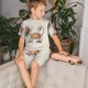 thumbnail image 4 of Balery Brown Cat Cartoon Conjunto de Pijama Infantil de Manga Corta con Estampado – Ropa de Dormir de Algodón Suave-XX-Large, 4 of 6