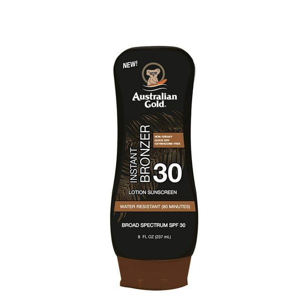 Australian Gold SPF 30 Lotion Sunscreen with Instant Bronzer