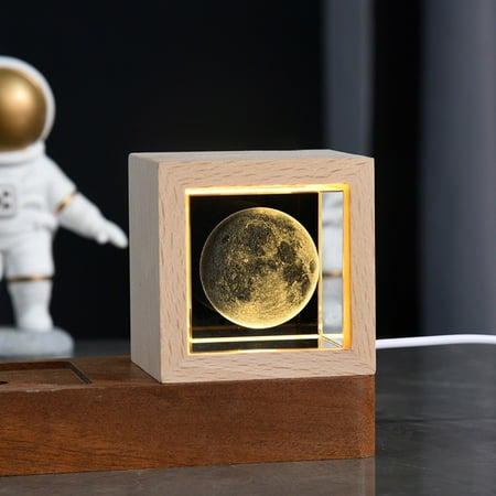 

GEHGWP Squared CrystalBall Night Light For Kids 3D CrystalBall Night Light CrystalBall Ornament For Bedroom Decor For Teens Boys And Girls(2.8x2.8