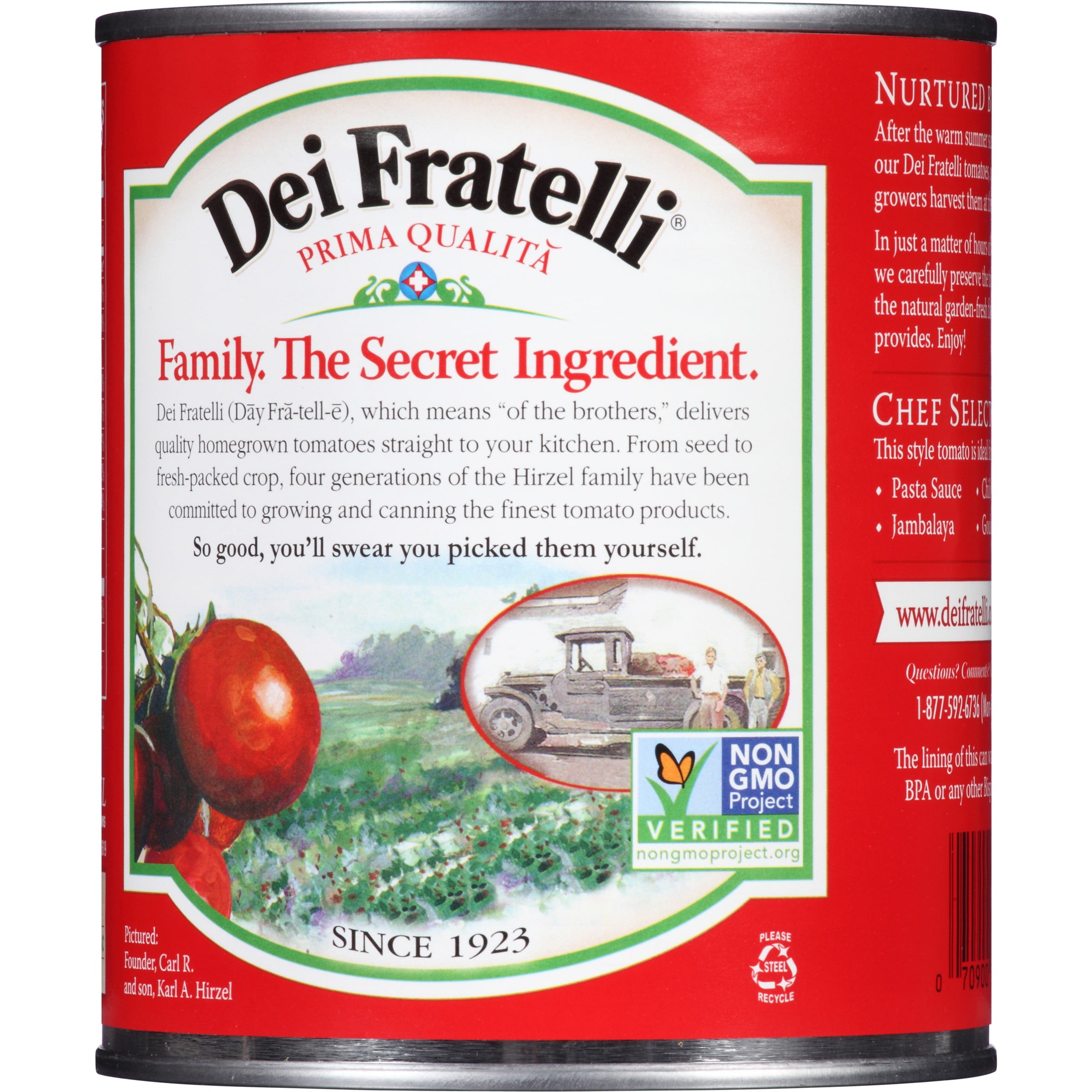 (6 pack) Hirzel Canning  & Farms Dei Fratelli  Tomato Puree, 28 oz