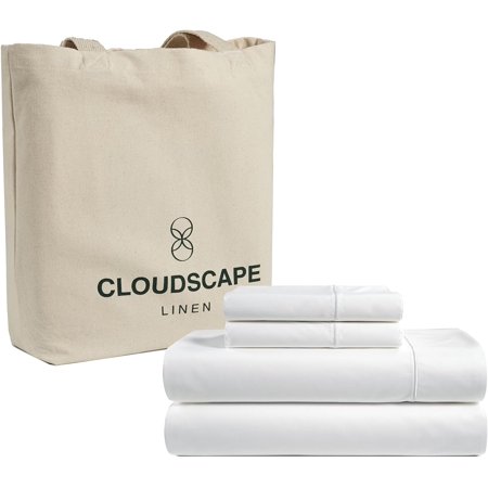 100% Egyptian Cotton Sheets King Size - 4 Pieces White King Size Sheets Set | 1000 Thread Count Egyptian Cotton Sheets | Hotel Luxury Sheets King Size, Upto 17" Deep Pocket King Sheet Set, White Sheet