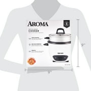 Aroma® 6-Cup (Cooked) / 1.5Qt. Rice & Grain Cooker, White, New, ARC-743-1NG