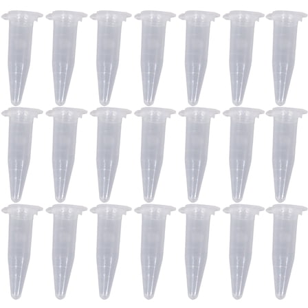 100PCS 1.5ml Lab Mini Plastic Test Tube Centrifuge Vial Snap Cap 42x11mm Clear