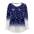 thumbnail image 6 of TAIAOJING Womens Tops Flowy Long Sleeve Henley Shirts&nbsp; Christmas Print Dress V Neck Long Sleeve Dress Long Sleeve Button Dress, 6 of 6