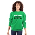 thumbnail image 3 of Work Sucks Going Hunting Funny Unisex Plus Fleece Graphic Sweatshirt Brisco Brands 3X, 3 of 5