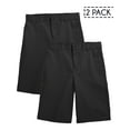 thumbnail image 2 of 2-Pack Boy's Stretch Slim Fit School Uniform Twill Shorts, 2 of 7