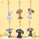 thumbnail image 3 of Llavero Con 6 Piezas Lindo Cachorro Forma Especial Creativa Doble Cara, 3 of 9