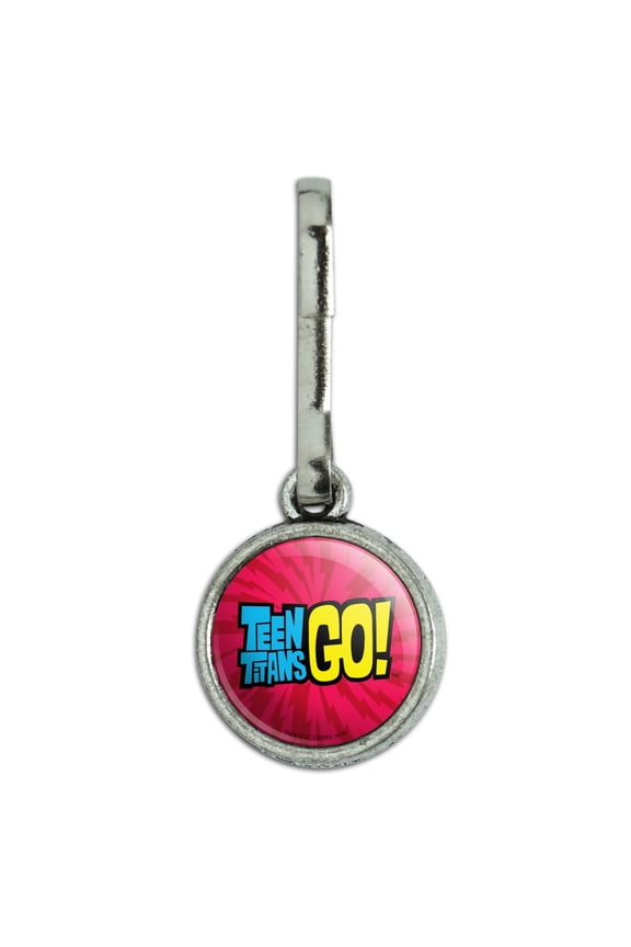 Teen Titans Go! Logo Antiqued Charm Clothes Purse Suitcase Backpack Zipper Pull Aid