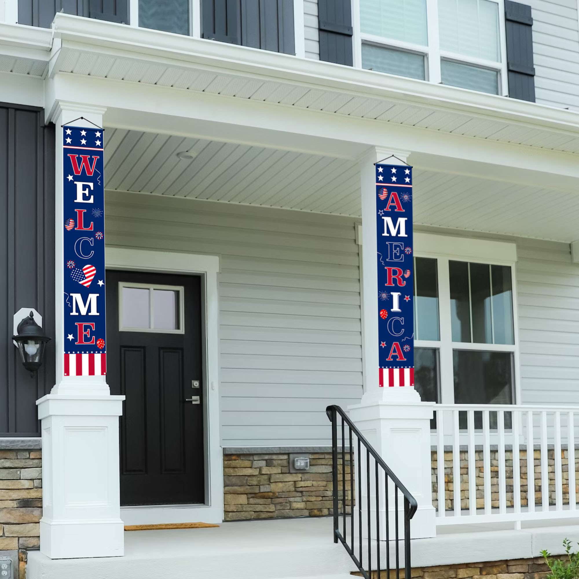 Patriotische Dekoration – Hängende US-Flagge & Banner Für Den 4. Juli