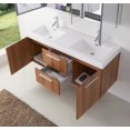 thumbnail image 4 of Midori 54" Double Bath Vanity in Plum with White Polymarble Top and Integrated Square Sinks, 4 of 5