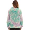 thumbnail image 3 of Just Love Women's Loop Terry Tie Dye Hoodie (Tie Dye Aqua Lilac White, Medium), 3 of 4