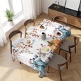 thumbnail image 3 of Orange Blue Pumpkin Fall Table Cloth Waterproof Tablecloths, Thanksgiving Maple Leaf Tablecloth Dining Table Cover for Kitchen Party Tabletop Outdoor, Rectangle Tablecloth 54x108 Inch, 3 of 9