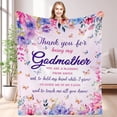 thumbnail image 1 of LHSHID Godmother Gift Godmother Gifts Blanket Godmother Gifts from Godchild Christian Gifts for Godmother Baptism Gifts for Godmother Ideas Godmother Blanket 50"x60", 1 of 8