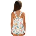 thumbnail image 2 of DISNIMO Girls Swimsuit with Skirt Easter Egg Print One Piece Bathing Suit Quick Dry Swimwear 3-13Y Hawaiian Beach Summer Swim Dress, 2 of 8