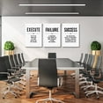 thumbnail image 4 of Inspirational Print - Framed Canvas Wall Art Success Quote, Office Wall Art, gift for boss, Positive Motivational Prints, Execute Failure Success Poster (D-3pcs,12x16inchx3pcs), 4 of 6