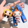 thumbnail image 3 of Llaveros de silicona de personajes de películas de terror para fanáticos, Chucky, Jason, llaveros colgantes 3D para llaves de coche, mochila, regalos de Halloween, 3 of 5