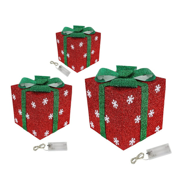 Randolph Lighted Gift Boxes Indoor Outdoor Christmas Decorations For ...