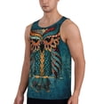 thumbnail image 2 of KLL Owl In Blue Print Men's Muscle Gym Workout Stringer Tank Tops Bodybuilding Fitness T-Shirts Tank Tops Men-3X-Large, 2 of 7