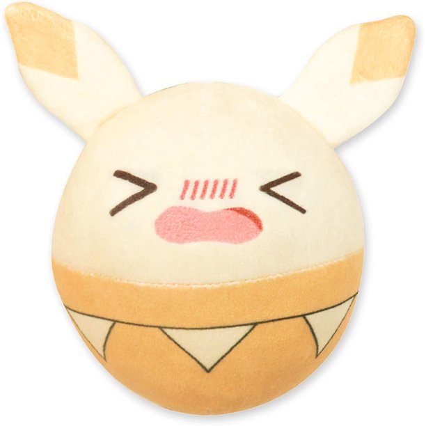5.1 Genshin Bouncing Bombs Conejo de peluche de juguete Muñeco de peluche Almohada suave Accesorios de cosplay para fanáticos de los juegos (cara tímida, 5.1") Cara tímida 5.1"