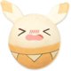 thumbnail image 1 of 5.1 Genshin Bouncing Bombs Conejo de peluche de juguete Muñeco de peluche Almohada suave Accesorios de cosplay para fanáticos de los juegos (cara tímida, 5.1") Cara tímida 5.1", 1 of 5