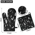 thumbnail image 6 of Black Halloween Witchy Symbols Kitchen Oven Mitt and Pot Holder Sets 2 Pcs for Baking, Cooking and Grilling, Heat Resistant Up To 392 °F, 6 of 7