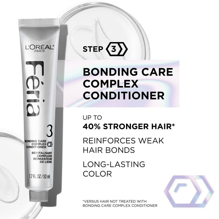 L'Oreal Paris Feria Toner, Long Lasting Anti-Brass Vegan Formula, Iced Brunette, 1 Kit