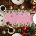 thumbnail image 3 of Table Runner 36 Inch Long - Cute Dwarfs Christmas Tree on PinkDecorative Table Scarf,Fir Leaves Xmas BallsDining Table Runners for Wedding Party Kitchen Dining Tables, 3 of 9