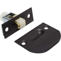 Litepak Adjustable Roller Catch for Furniture Closet Door Cabinet w/Strike Plate & Screws (1 Pack, Oil Rubbed Bronze)