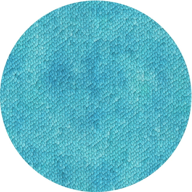 Ahgly Tapis d'Intérieur Lavable en Machine Carré Transitionnel Turquoise Foncé Vert, 3 Pieds Carré