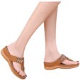 thumbnail image 5 of Samickarr Summer Sandals For Women Slippers Indoor And Outdoor Wide Women Summer Slip-On Wedges Beach Open Toe Breathable Sandals Embroidery Shoes, 5 of 9