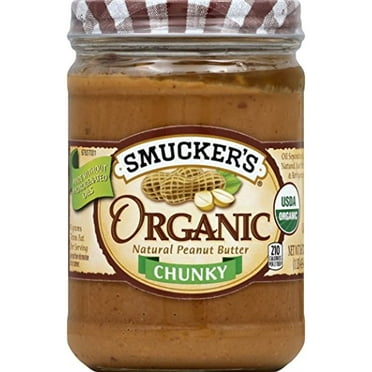 Smuckers Organic Natural Chunky Peanut Butter, 16 Ounces