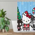 hello Kitty Compartment shower curtain for small bathroom, cute shower