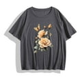 thumbnail image 4 of Giftesty Graphic T Shirts for Women Short Sleeve Summer Tops Funny Flower Printed Casual Graphic Tees, 4 of 4