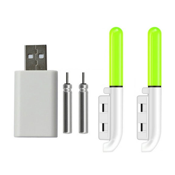 BELOWSYALER Fishing Glow Sticks with Rechargeable Battery LED Night Fishing Poles for Fishing Glow Lamp