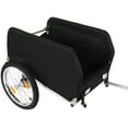 thumbnail image 6 of Tool Storage Cart Heavy-Duty Bike Cargo Trailer with Removable Waterproof Cover – 88 lbs Capacity, 16" All-Terrain Wheels & Foldable Design for Camping, Groceries, gray black,Tool Cart, 6 of 16