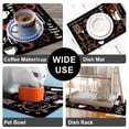 thumbnail image 7 of WIRESTER Coffee Mat - Coffee Bar Mat for Countertops Absorbent Hide Stain Rubber Backed Dish Drying Mat for Kitchen Counter - Black Clock, 7 of 7