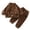 Brown, variant on Toddler Girls Winter Long Sleeve Cartoon Bear Panda Rabbit Prints Tops Pants 2PCS Outfits Clothes Set Fall Clothes for Girls 3-4 Years