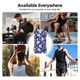 thumbnail image 3 of Yiaed Skull crystal flower Print Men's Singlet Vests Summer Running Muscle Tank Tops Gym Undershirt Round Neck Sleeveless for man, 3 of 5