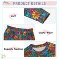 thumbnail image 2 of Boys Pajamas Girls Pajama Brightolorful Flowers Cute Comfortable Cotton Two-piece Pajama Set, 2 of 7